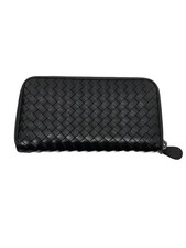 BOTTEGA VENETA Long Wallet Leather Black Solid Men's B04743680A