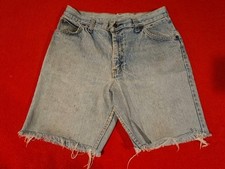 Vintage 70s Levis Cut Off Shorts Womens Sz 15 Distressed Orange Tab Talon 42