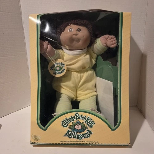 Cabbage Patch Kids Doll Brown Hair & Eyes Pigtails 1983 #44390