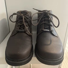 🥾ROCKPORT Brown Leather Hydro-Shield Waterproof Trutech Boots 9 1/2 M, EX!!