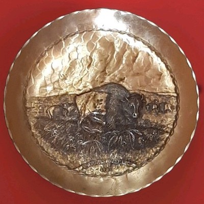 Wendell August Forge Bronze Teller American Buffalo 1983 Ltd. Ed. 22,5cm