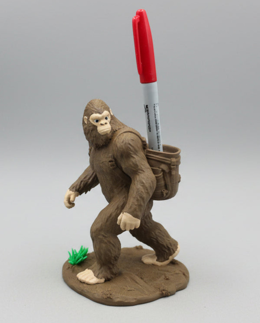 Bigfoot/Yeti/Sasquatch Desktop Decor Pen Holder - Color