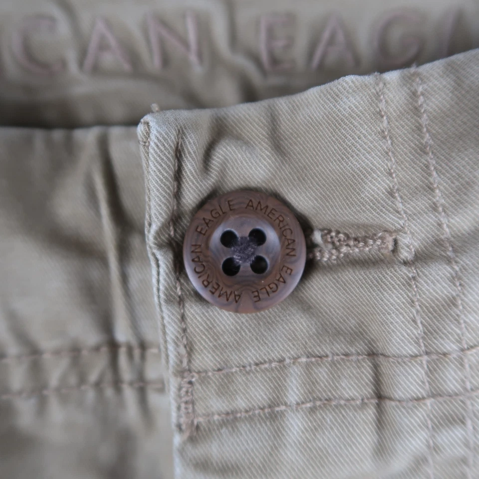 American Eagle Mens Cargo Shorts Size 36 Extreme Flex Khaki Preppy Hiking - Image 3 of 4