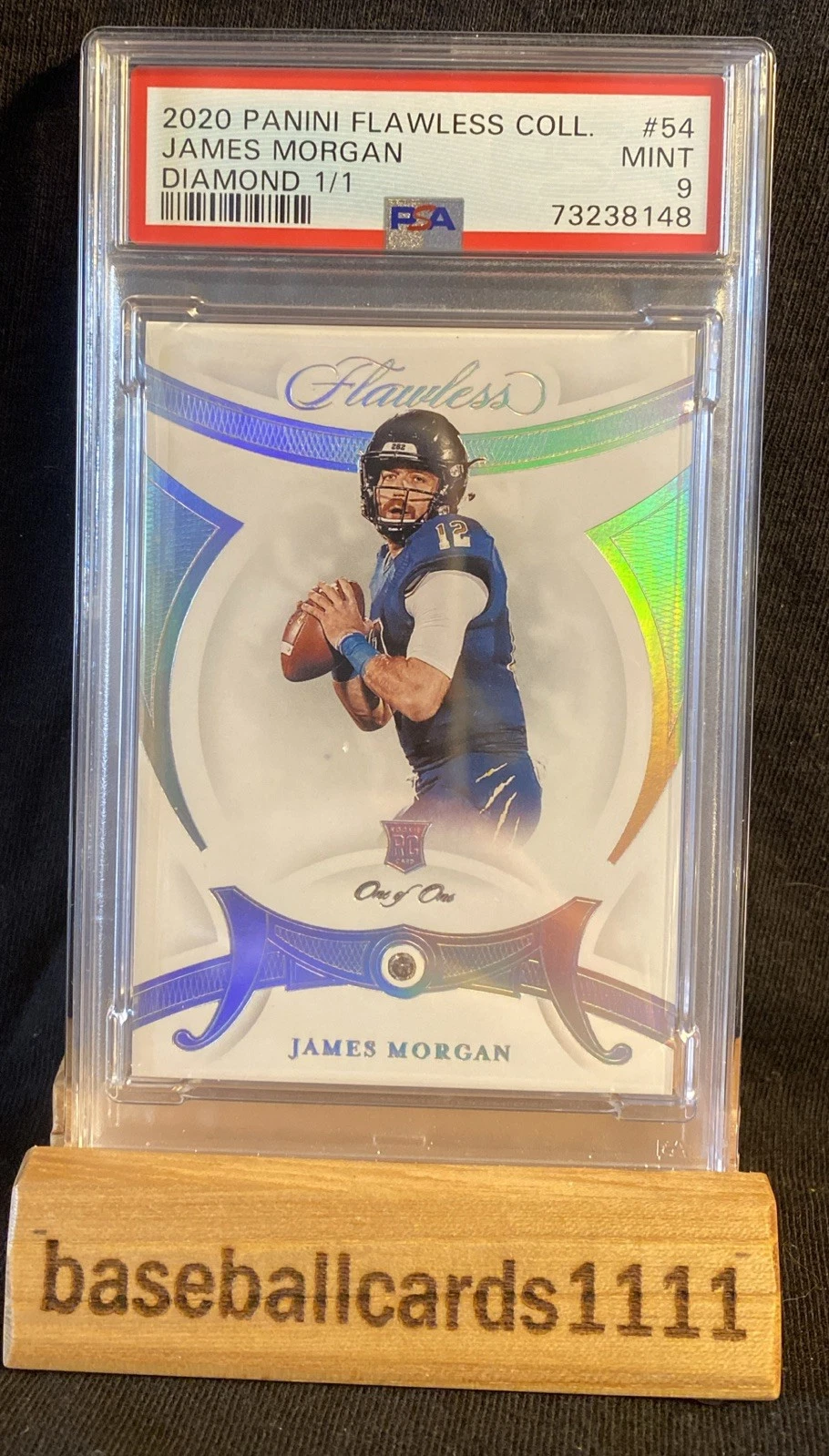 James Morgan Panini Flawless Collegiate #54 Diamond 1/1