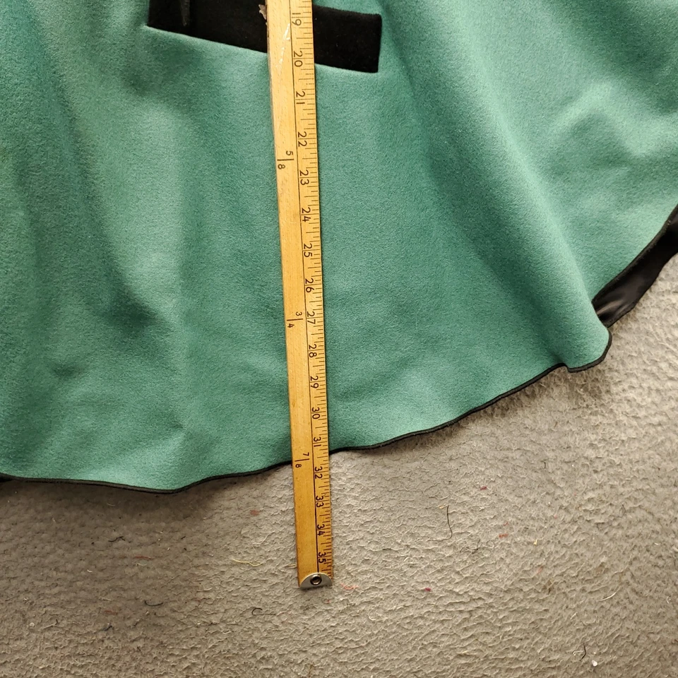 Suéter con Capa de Lana Debra Murray De Colección Para Mujer Talla Única Verde Rana Botón Delantero Foto 3 de 4