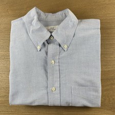 Brooks Brothers Shirt Men  s XL 17-34/35 Solid Blue Oxford L/S Button Down OCBD