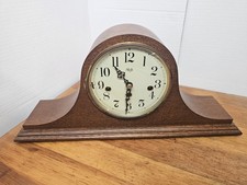 Vintage Franz Hermle Sligh German Mantle Chime Clock  20" Large Walnut Wood