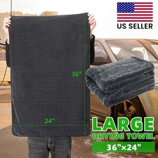 Water Absorbing 24 x 36" Car Wash Microfiber Drying Towel Twisted Loop 1500GSM
