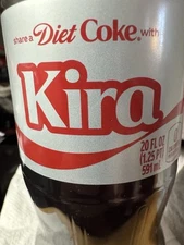 Share a Coke with   Kira   2025 Personalized Gift Coca~Cola Bottle 20oz Diet