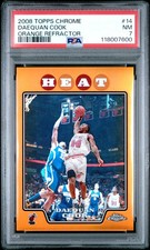 2008 TOPPS CHROME ORANGE REFRACTOR #14 DAEQUAN COOK 352/499 PSA 7