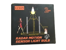 LUXON 5W A19 Radar Detector Dusk to Dawn 50W Equivalent Smart Led Light 2 PACK