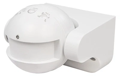 MCSHINE HF Bewegungsmelder 180° weiß IP44 Außen Mikrowellen 1-1200W LED geeignet 5-15m