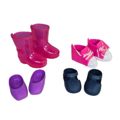Lot Of 4 Doll Shoes Rainboots Sneaker Flats American Girl Style FUNRISE 18" Doll