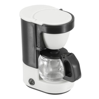 Miniature Play Kitchen Accessory, Plastic Coffee Maker Cookware, White