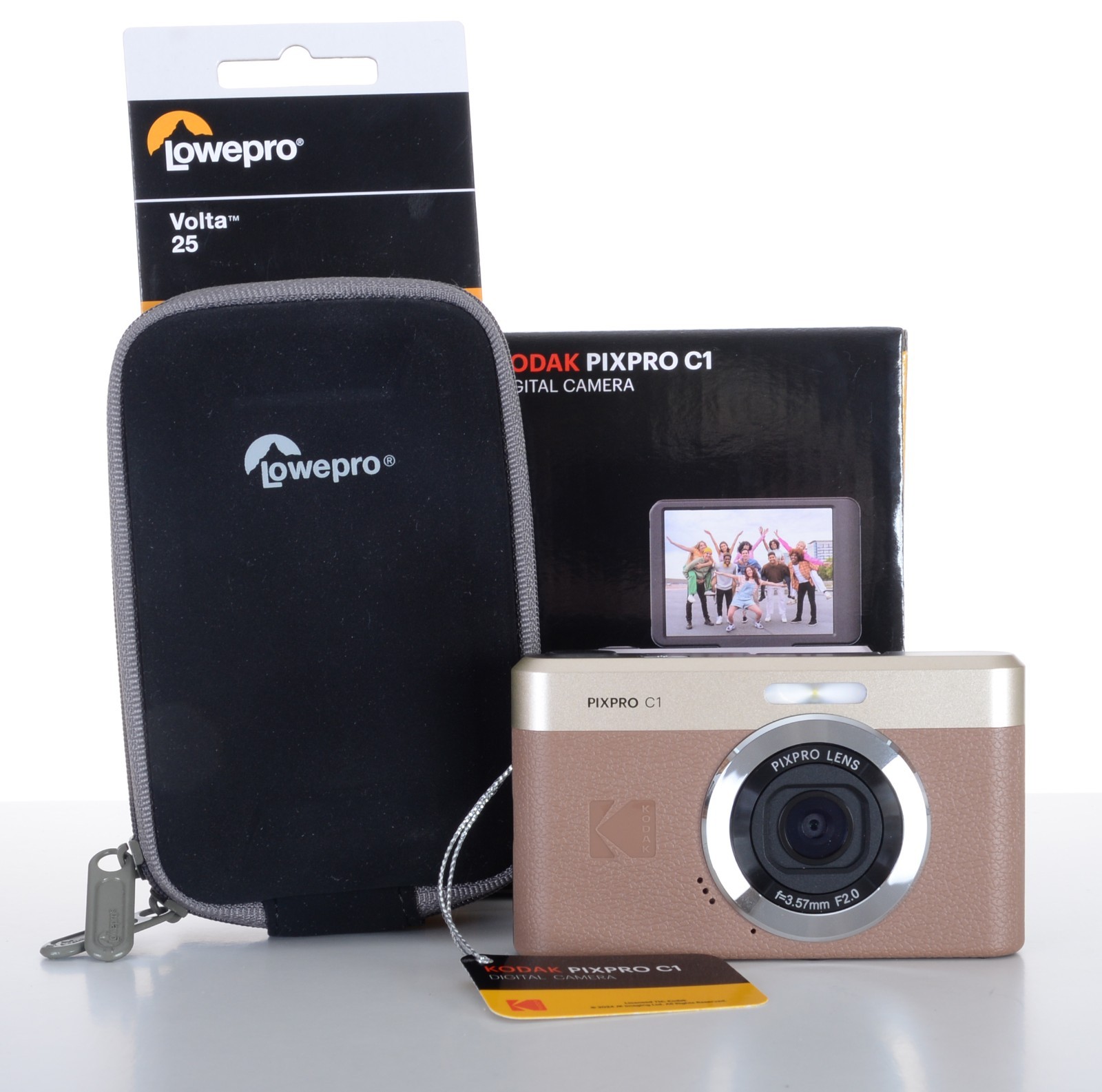 Kodak PIXPRO C1 13MP 4x Zoom Compact Camera (Brown) inc. Case