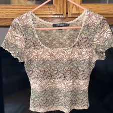 Y2k Rampage Scoop Neck Crop Top Fairy Whimsigoth Small EUC