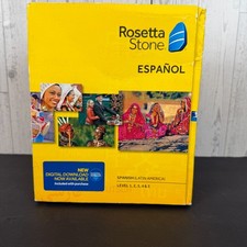 Rosetta Stone Spanish Espanol Headphones Level 1-5  audio cds W/earphones