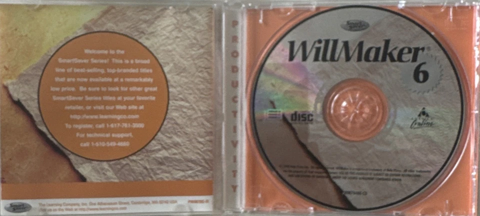 New Nib Vintage Will Maker 6 Free Cd Inside Nolo's Living Trust Maker - Image 2 of 3