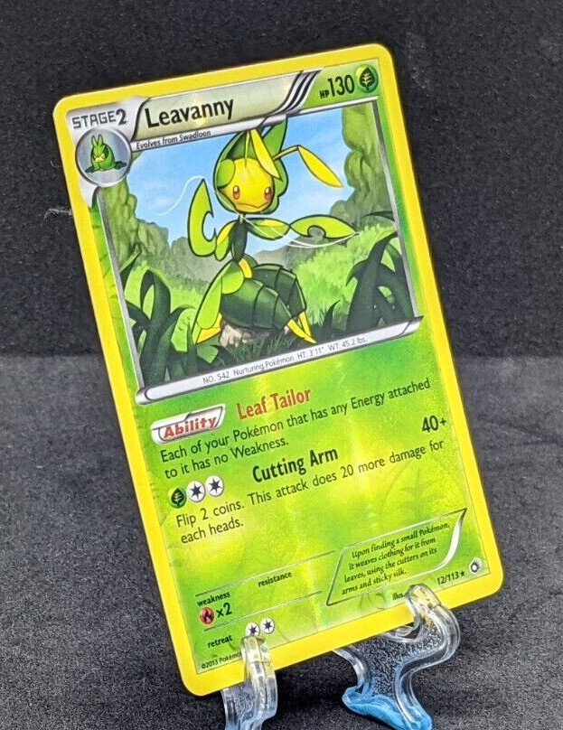 Pokemon Legendary Treasures Set Leavanny Reverse Holo Rare Card 12/113 LP