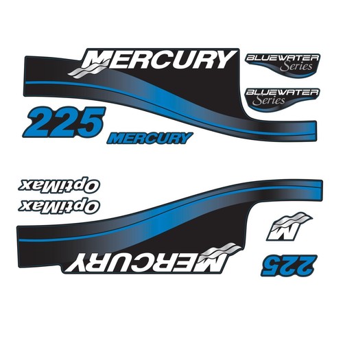 Mercury 225 hp Outboard Reproduction Decals Sticker Set 824105A00 | eBay