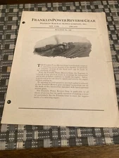 Franklin Power Reverse Gear Bulletin No. 240 1928