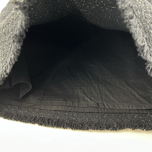 Junior Größe 11-12 schwarz silber Tweed Rock Metallic Fransen adrette Schulmädchen - Bild 10 von 18