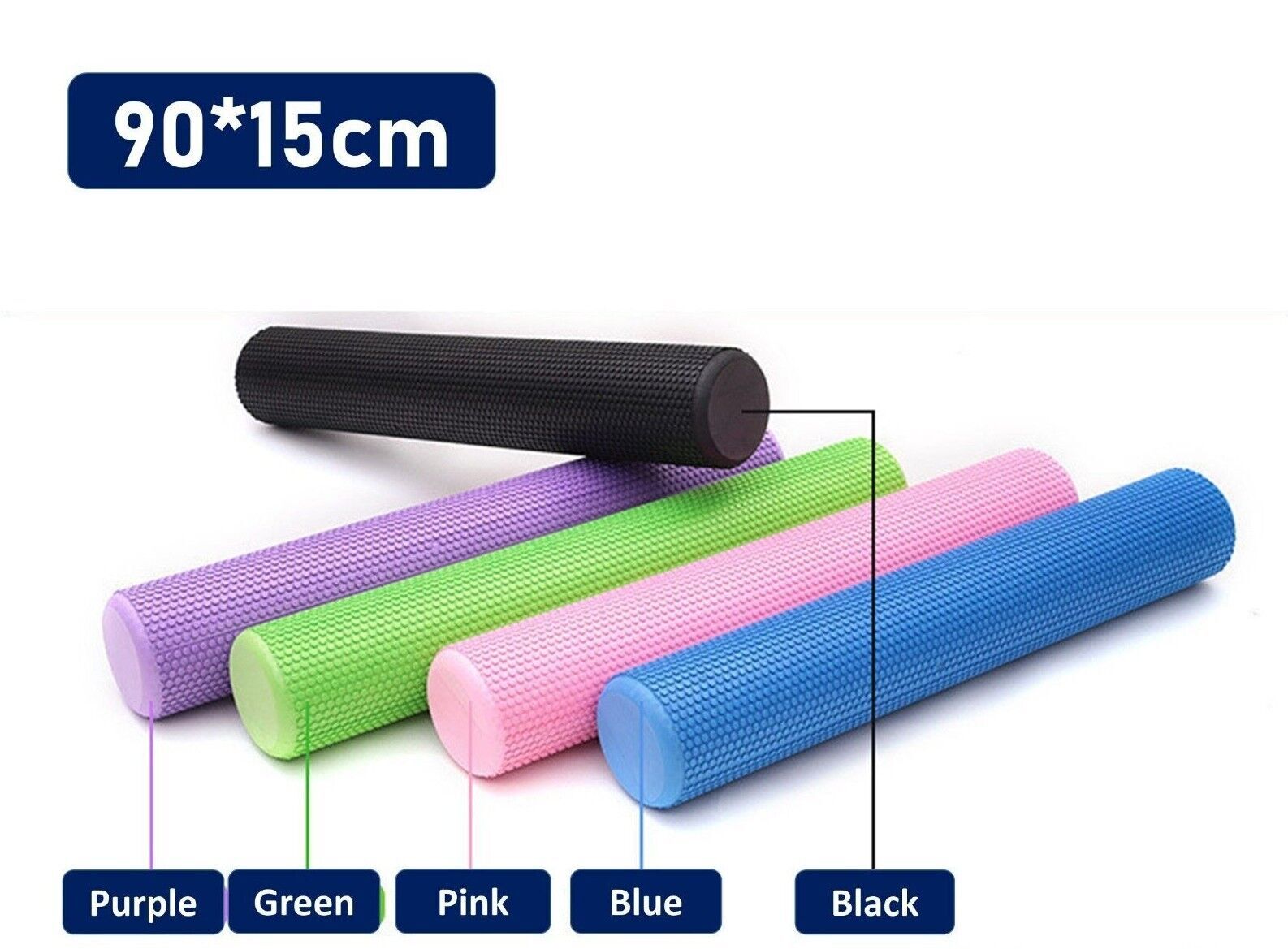 EVA PHYSIO FOAM ROLLER YOGA PILATES EXERCISE BACK HOME GYM MASSAGE 45/
