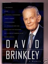 NBC News Anchor David Brinkley - A Memoir - 1995 -Signed 1st