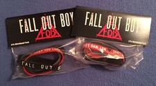 LOT of (2) NEW 4 Pack AUTHENTIC  FALL OUT BOY Rubber Wristbands Bracelets 