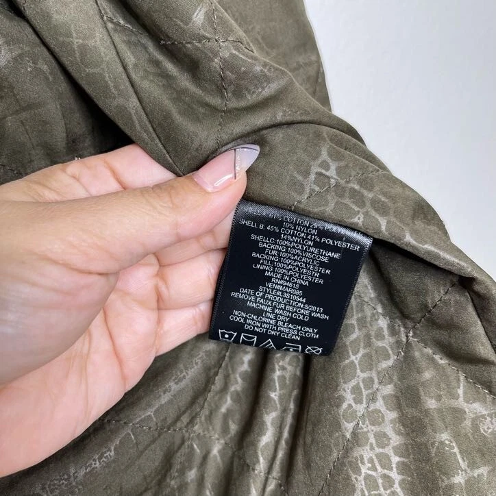 VETEMENTS Sam Edelman Jacket Medium Olive Green Military Utility Full Zip Hide Away Hoodie