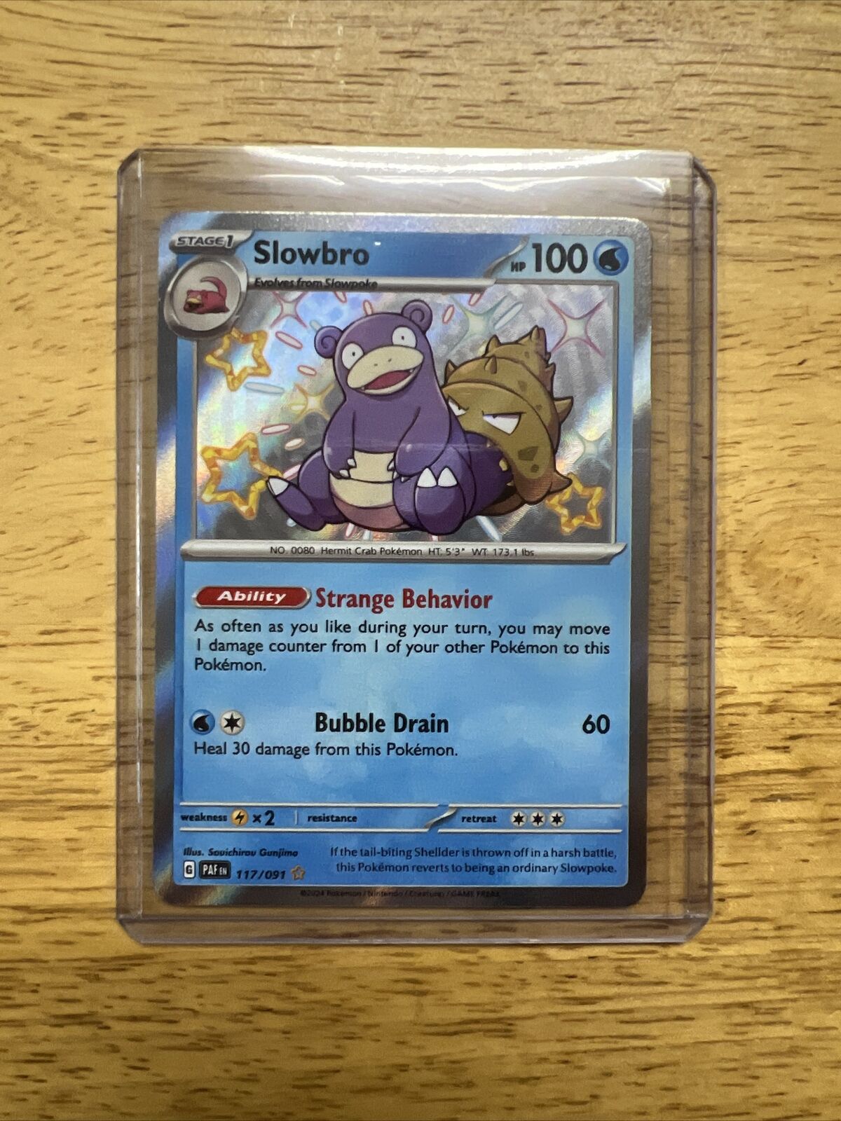 Slowbro 117/091 Paldean Fates Shiny Rare Pokemon Card NEAR MINT NM