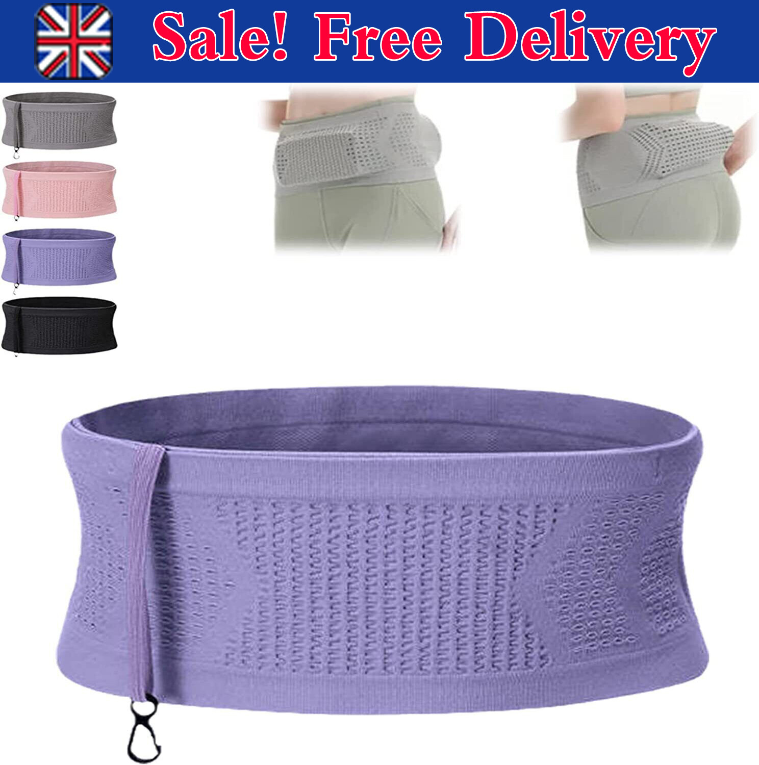 Multifunctional Knit Breathable Concealed Waist Bag ,Universal Waist
