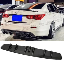 Glossing Black Lower Rear Diffuser Bumper Lip Splitter For Infiniti Q50 Q60 Q70
