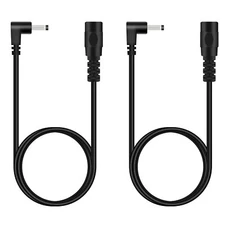 2-Pack 3FT 3.5mm x 1.35mm DC Power Extension Cable Adapter Right Angle Male t...