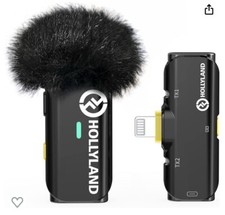 Hollyland Lark C1 Wireless Lavalier Microphone for iPhone, Plug Play, Solo Kit