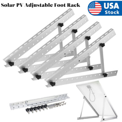 28'' Solar Panel RV Tilt Mount Brackets Ground Roof Flat Surface Adjustable Frame