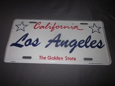 LOS ANGELES CALIFORNIA The GOLDEN STATE VANITY LICENSE PLATE Sealed NEW