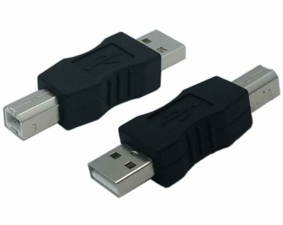 Printer Plug Types x1 USB 2.0 Printer Plug Connector Type A Male to Type B Male Socket ...