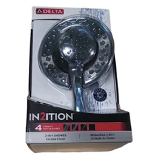 Delta In2ition Two-in-One 4-Spray 6.1 in. Dual Wall Mount Shower Head Chrome