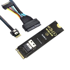 Cablecy NGFF M-Key NVME to SFF-8654 Slimline SAS Card Adapter U.2 U2 SFF-8639