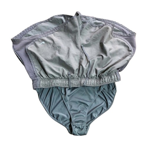 Nike Laufshorts Damen Größe M grau Pull On Dri-Fit gefüttert Gummizug - Bild 3 von 7