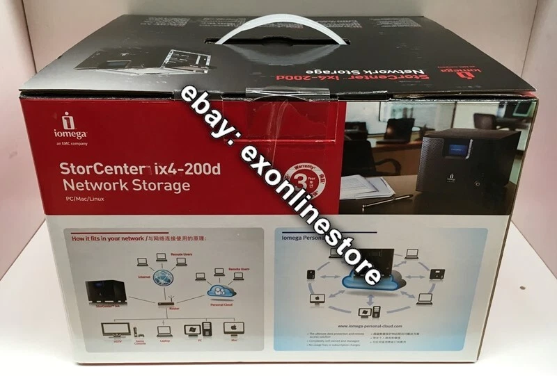 34793 - Iomega StorCenter ix4-200d 12TB 4x3TB Network Storage Cloud Edition - Image 2 of 2