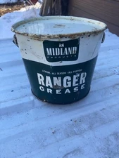 MIDLAND 10 LB LITHIUM GREASE CAN OIL LUBRICANT original CO OP  SERVICE STATION