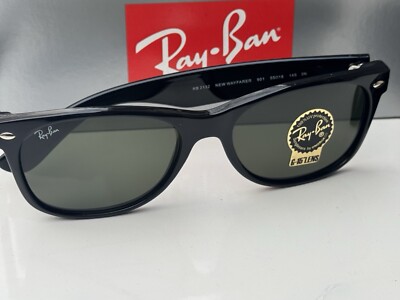 NEW Ray-Ban RB2132 NEW WAYFARER 901 G-15 Green Sunglasses 3N 55mm