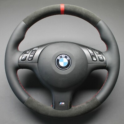 LENKRAD BMW E46 E39 M-TECHNIK M- POWER ORIGINAL  LEDER/ALCANTARA NEU BEZIEHEN 
