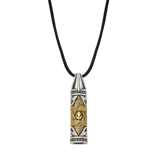 HERMÈS Yellow Leather Silver Whistle Pendant Necklace HERMES whistle necklace main image 2