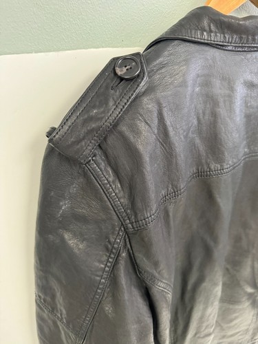 Buffalo Jackson Sheridan Leather Barn Jacket PROTOTYPE Black 100% Genuine M - Picture 9 of 12