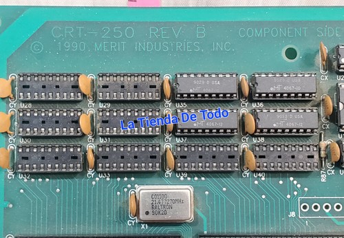 PLACA ELECTRÓNICA ARCADE DE COLECCIÓN 1990 FORB MERIT INDUSTRIES CTR-250 REV B CTE250REVB - Imagen 8 de 11