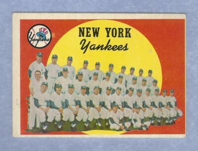 1959 Topps - #510  New York Yankees Team Card/Checklist - UNchecked - Ex