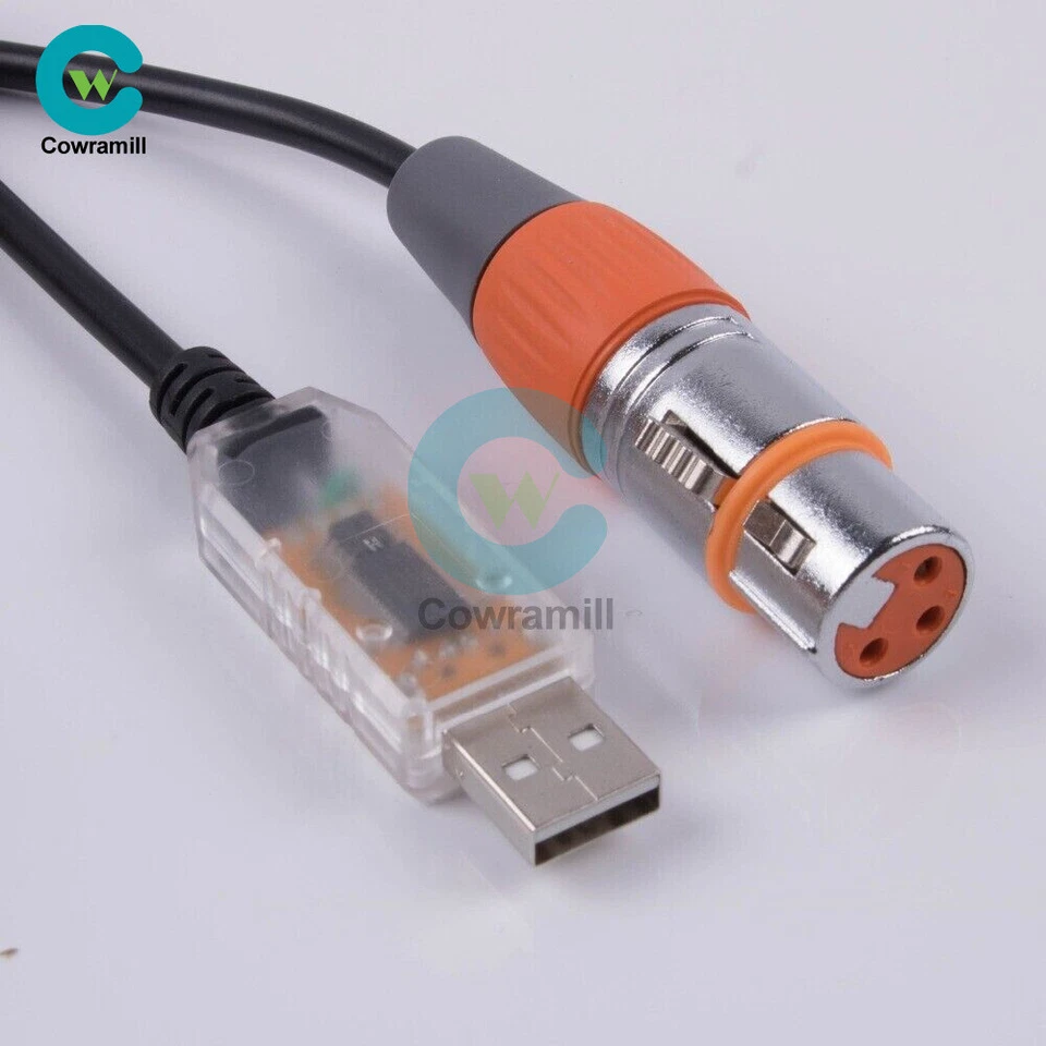 USB to DMX Interface Adapter Cable Stage Light PC DMX512 Controller Dimmer DMX. - Image 4 of 4